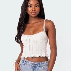 Edikted Lacey Knit Tank Top